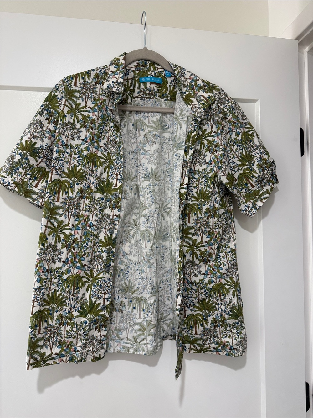 Tori Richard’s Short-Sleeve Tropical Print Shirt Jacket - Green